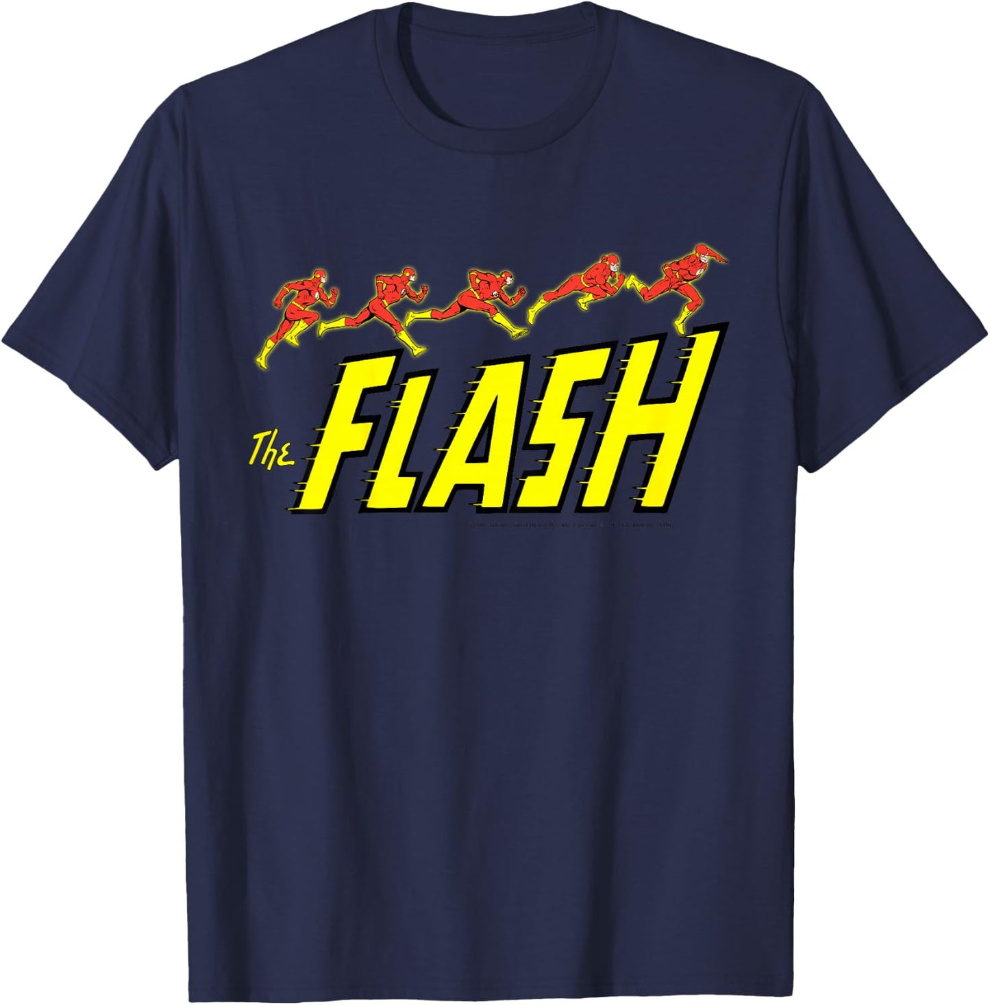 DC Comics The Flash Running Classic Logo T-Shirt - T-Shirt | Navy
