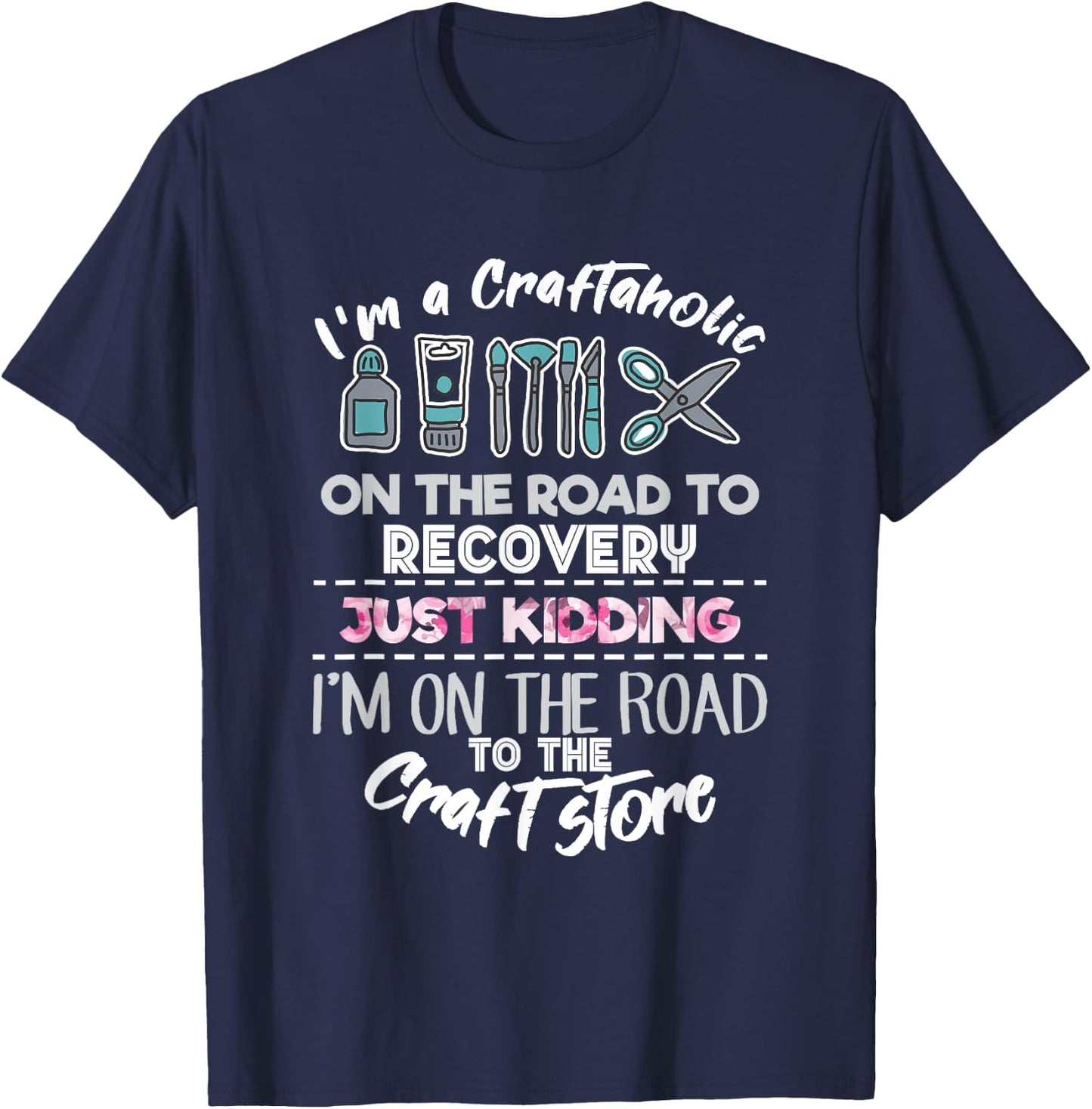 Scrapbooking addicted Handmade Crafter Hobby T-Shirt - T-Shirt | Navy