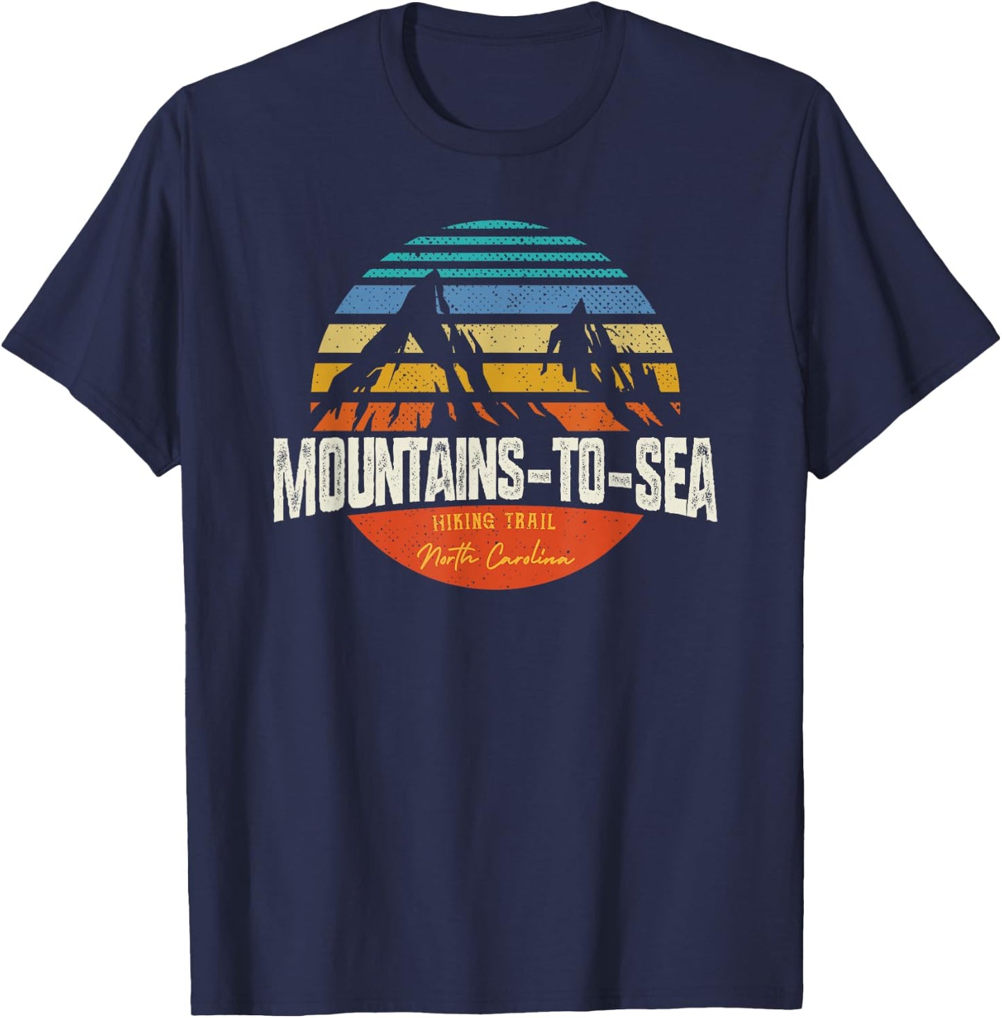 Vintage Mountains-To-Sea Hiking Trail North Carolina T-Shirt - T-Shirt | Navy