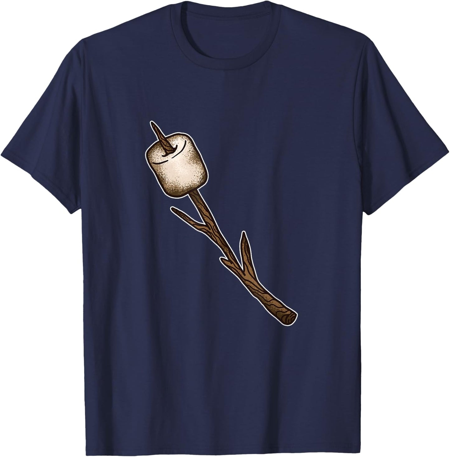 Marshmallow Stick Gift T-Shirt - T-Shirt | Navy