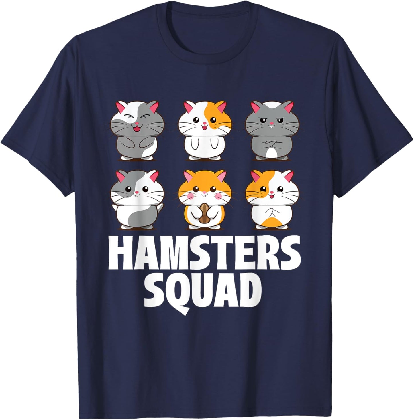 Hamsters Squad - Animal Whisperer Pet Owner Rodent Lover T-Shirt - T-Shirt | Navy