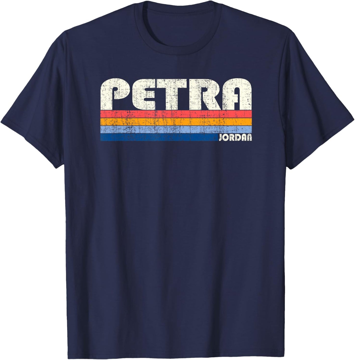 Vintage 70s 80s Style Petra, Jordan T-Shirt - T-Shirt | Navy