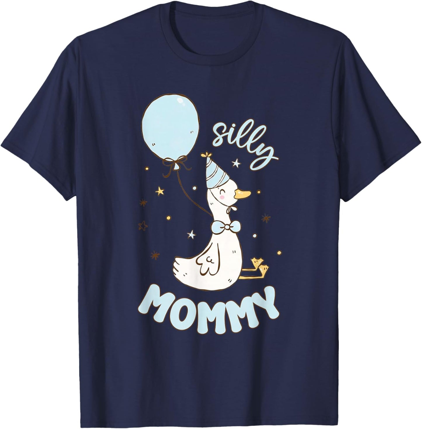 Silly Mommy Silly Goose 1st Birthday Boy Family Matching T-Shirt - T-Shirt | Navy
