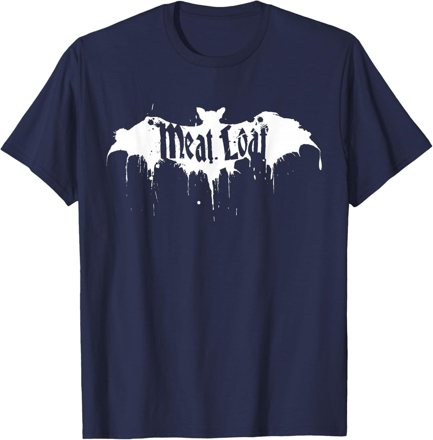 Meat Loaf Bloody Bat Logo T-Shirt - T-Shirt | Navy