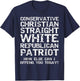 Conservative Christian Straight White Republican Patriot T-Shirt - T-Shirt | Navy