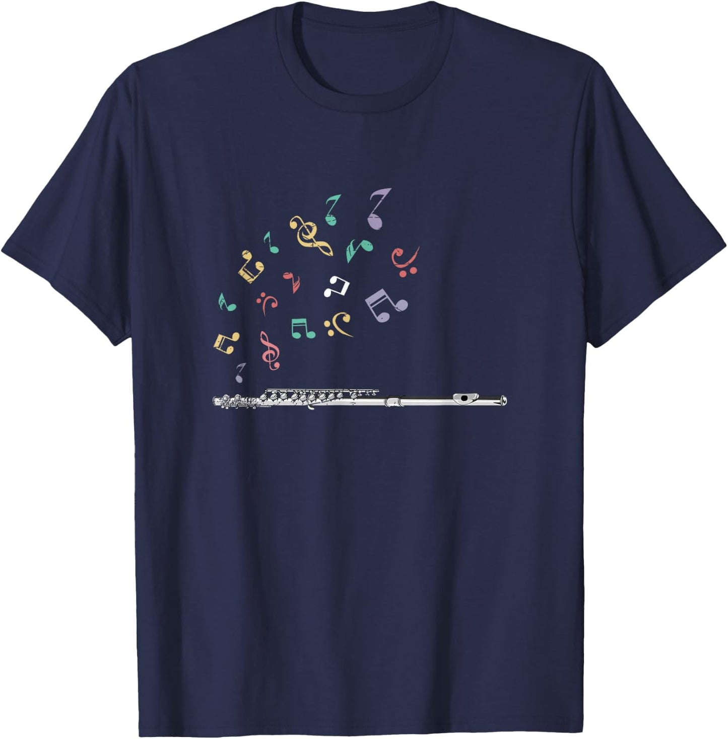 Classical Musical Instrument Flutist Gift Flute T-Shirt - T-Shirt | Navy