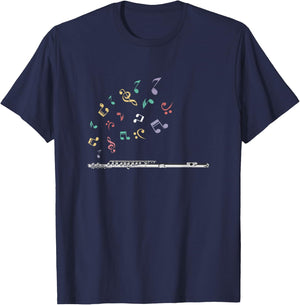 Classical Musical Instrument Flutist Gift Flute T-Shirt - T-Shirt | Navy