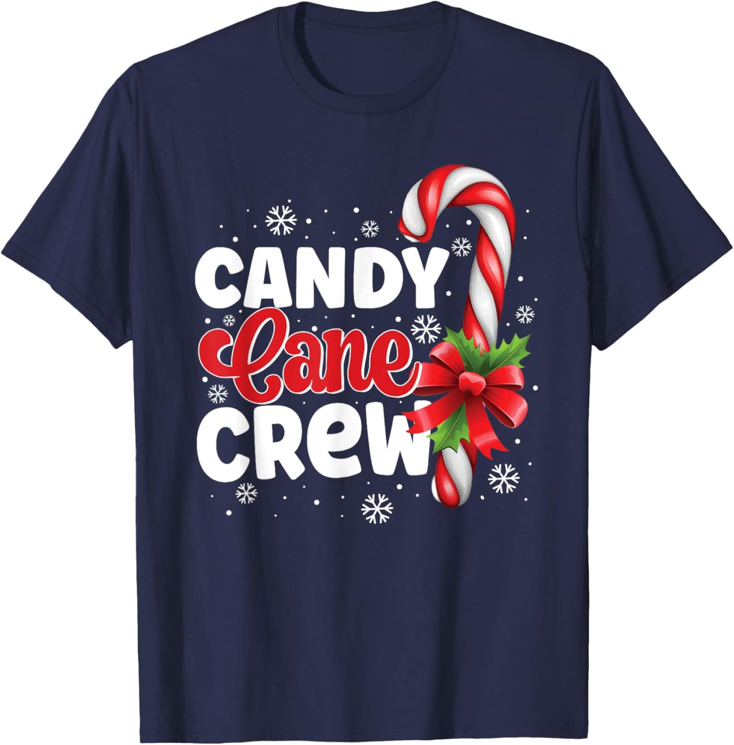 Candy Cane Crew Christmas Candy Love Pajamas T-Shirt - T-Shirt | Navy