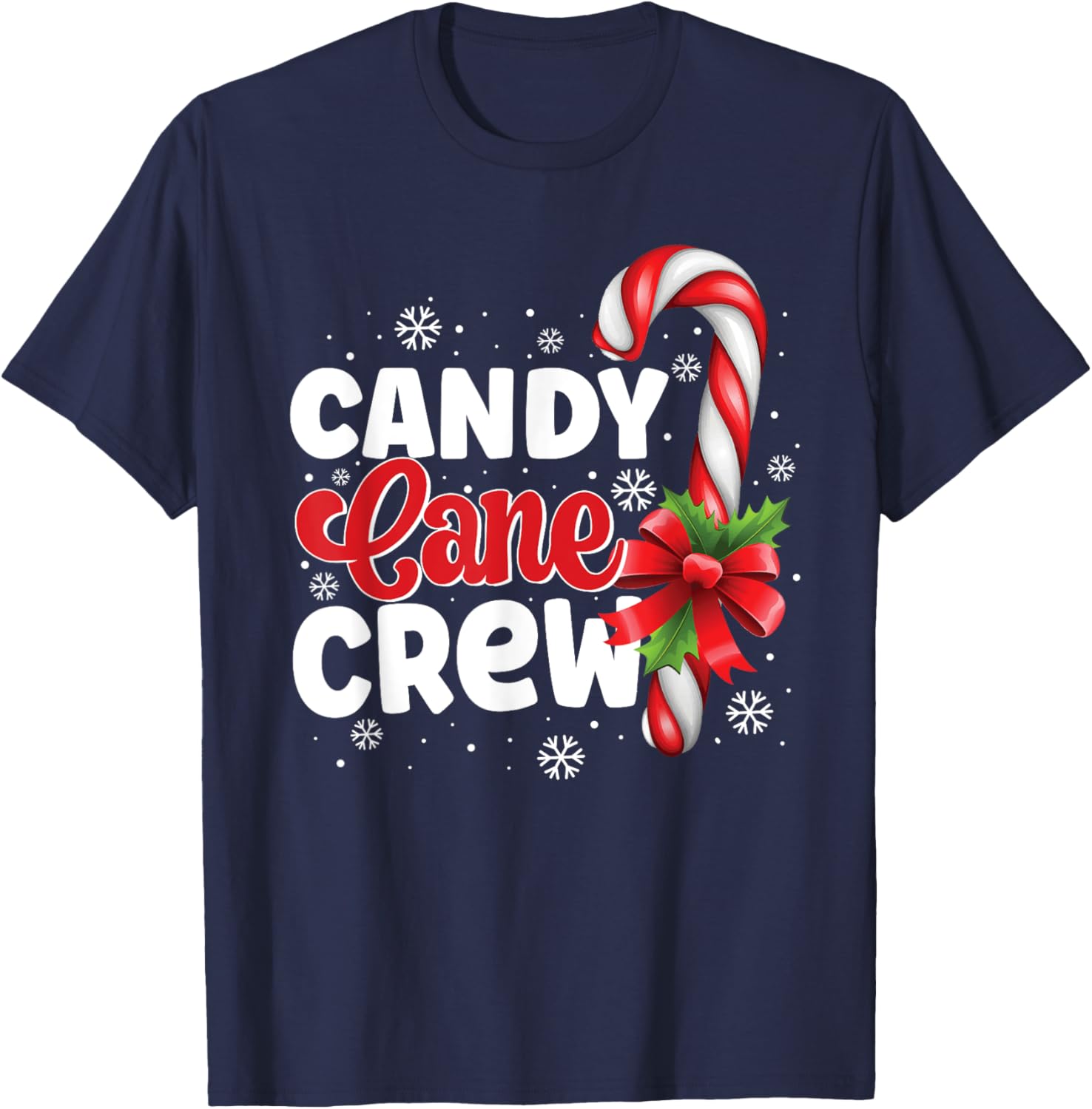 Candy Cane Crew Christmas Candy Love Pajamas T-Shirt - T-Shirt | Navy