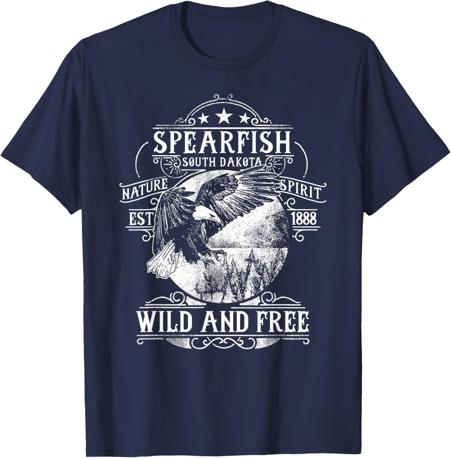 Spearfish South Dakota T-Shirt - T-Shirt | Navy