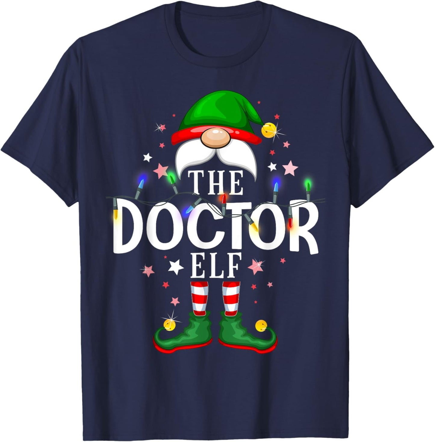The Doctor Elf Christmas Family Pajama Party T-Shirt - T-Shirt | Navy