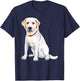 Cute Labrador Retriever Yellow Lab Lover Dog Owner T-Shirt - T-Shirt | Navy