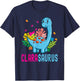 CLARASAURUS Personalized Name CLARA Dino Dinosaur Birthday T-Shirt - T-Shirt | Navy