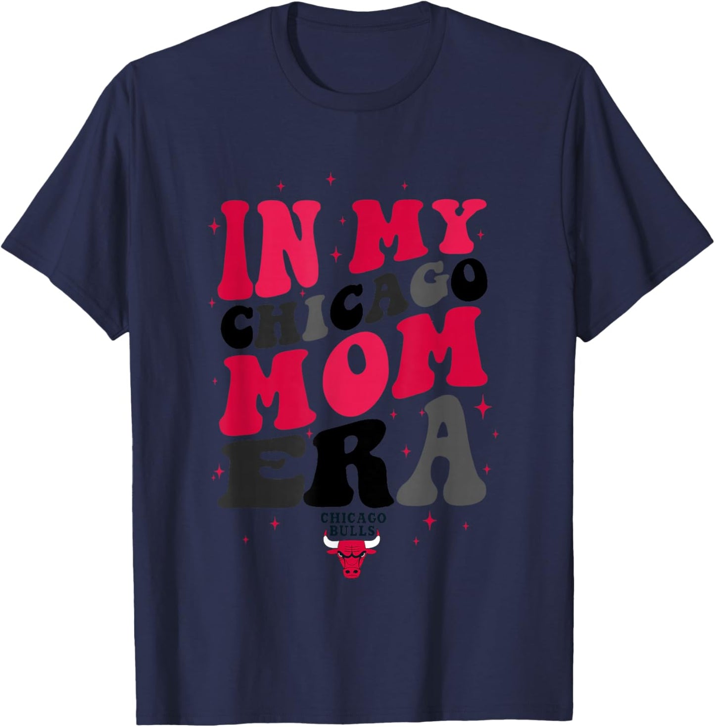 NBA Chicago Bulls In My Chicago Mom Era Logo T-Shirt - T-Shirt | Navy