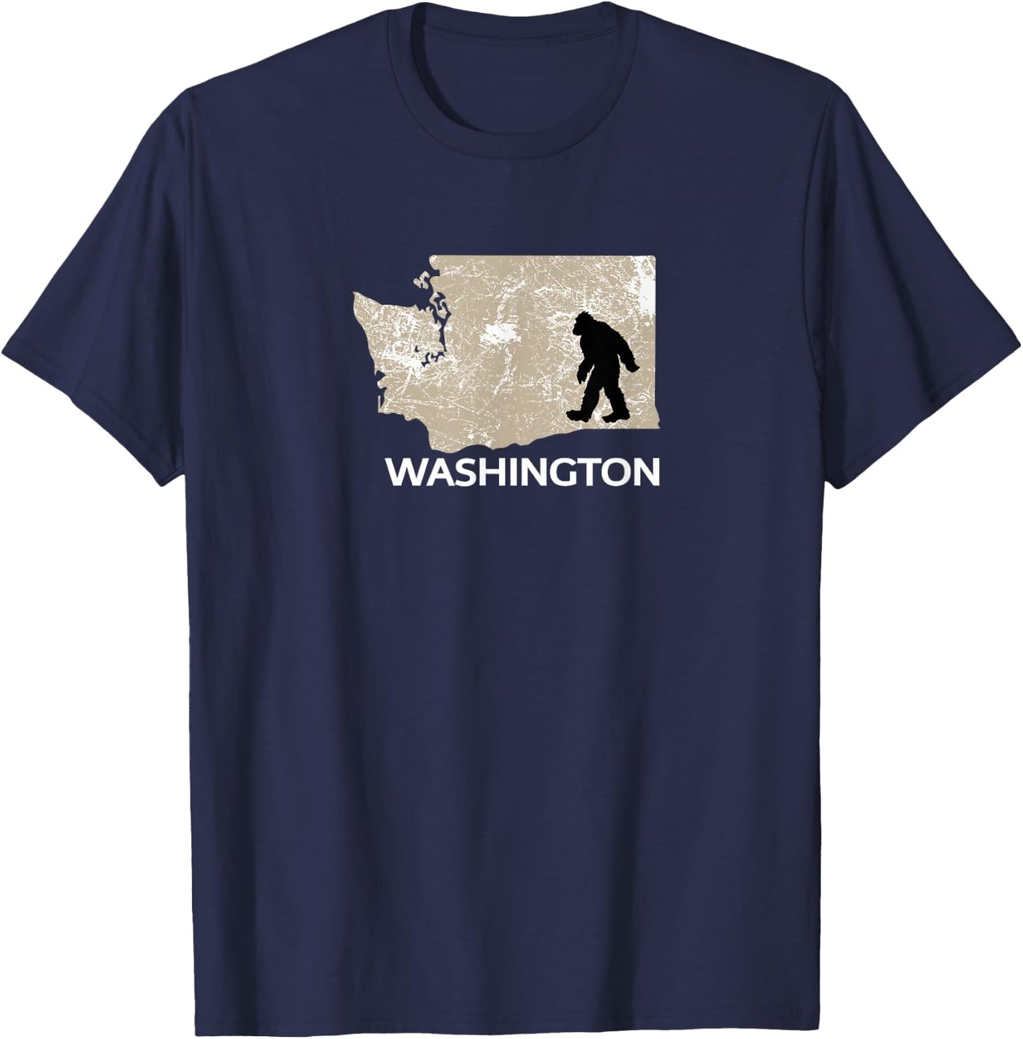 Funny Bigfoot I Believe Loves Washington WA Sasquatch T-Shirt - T-Shirt | Navy