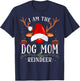 I Am The Dog Mom Reindeer Christmas Family T-Shirt - T-Shirt | Navy