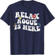 Retro Groovy Relax ROGUE Is Here Funny Mother's Day Name T-Shirt - T-Shirt | Navy