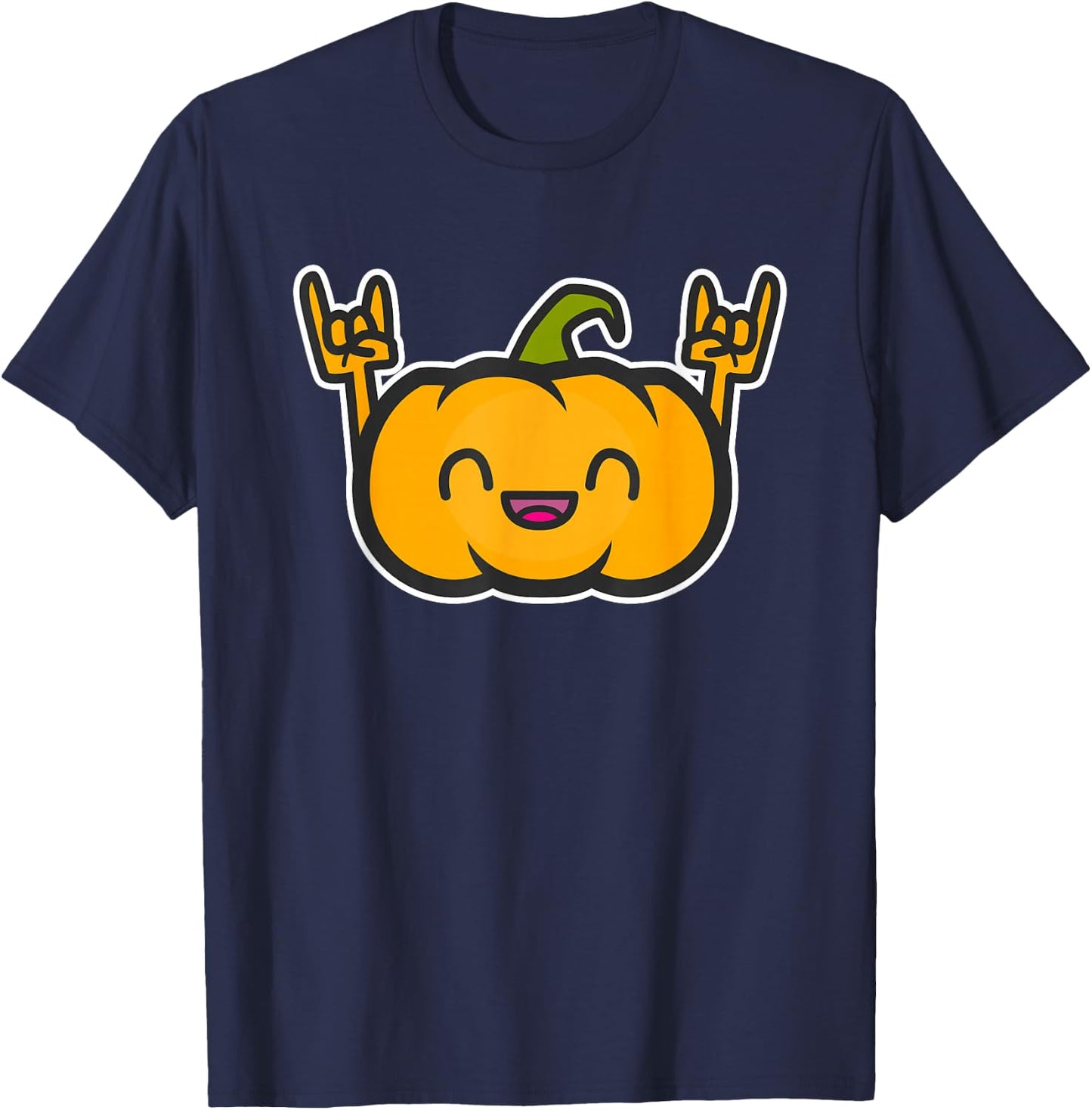 The Original Rock 'n' Roll Pumpkin Cool Pumpkin Bed T-Shirt - T-Shirt | Navy