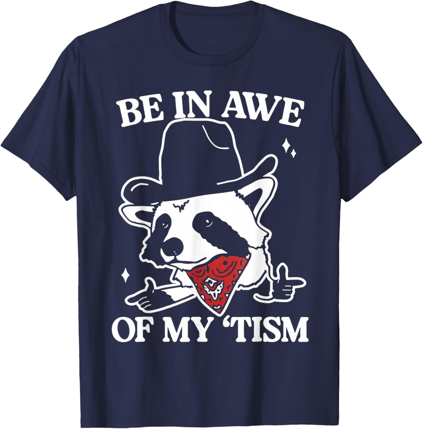 Be in awe of my 'tism retro T-Shirt - T-Shirt | Navy