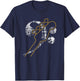 Bassguitarneck with Bass Clef for Bass Players Bands T-Shirt - T-Shirt | Navy