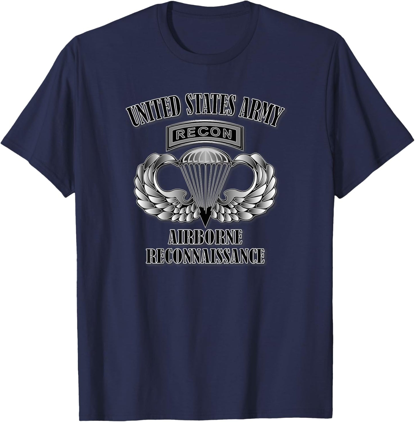 U.S. Army Airborne Reconnaissance (Back Design) T-Shirt - T-Shirt | Navy