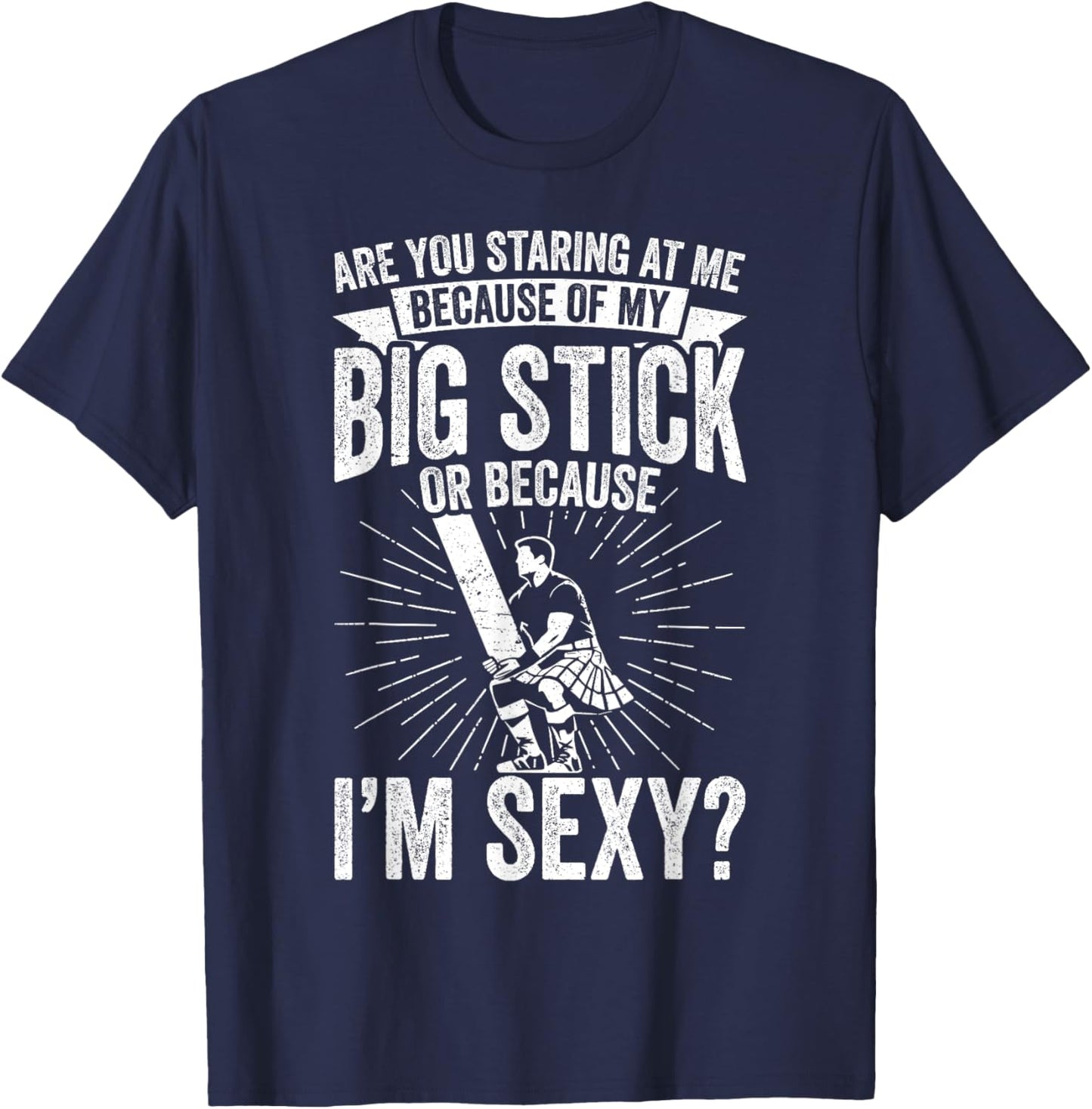 Caber toss funny highland games T-Shirt - T-Shirt | Navy