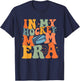 In My Hockey Mom Era Mama Mother Funny Retro Game Day Sport T-Shirt - T-Shirt | Navy