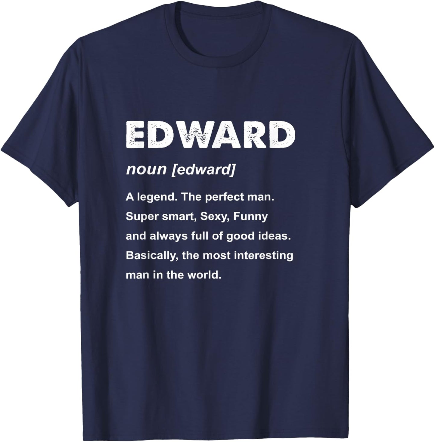 Edward Name T-Shirt - T-Shirt | Navy
