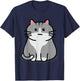 Cute Grey Tabby Cat Feline Companion Tabby Cats T-Shirt - T-Shirt | Navy