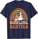 Bowling Besties BFF Best Friends Bestie T-Shirt - T-Shirt | Navy