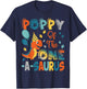 Poppy Of The One-A-Saurus 2Nd Birthday Dinosaur Party T-Shirt - T-Shirt | Navy