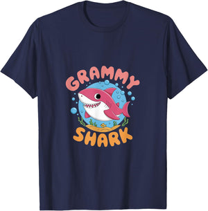 Grammy Shark Shirt Grammy Shark Lover Family Mother's Day T-Shirt - T-Shirt | Navy