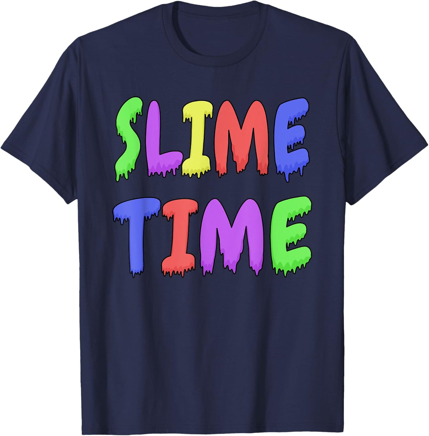 Slime Time Cute Kids DIY Slime Group Party Gift T-Shirt - T-Shirt | Navy