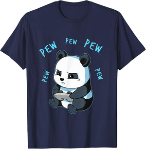 Netter Gaming Panda Pew video game Computer Player T-Shirt - T-Shirt | Navy