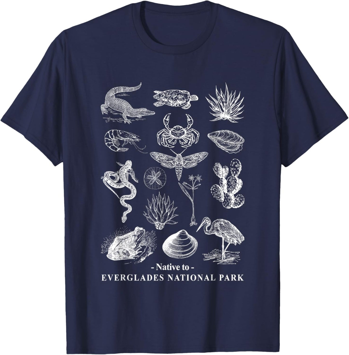Native To Everglades National Park Nature Lover Camping Hike T-Shirt - T-Shirt | Navy