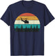 Retro Helicopter Pilot: Vintage Sunset: Chopper / Rotorcraft T-Shirt - T-Shirt | Navy
