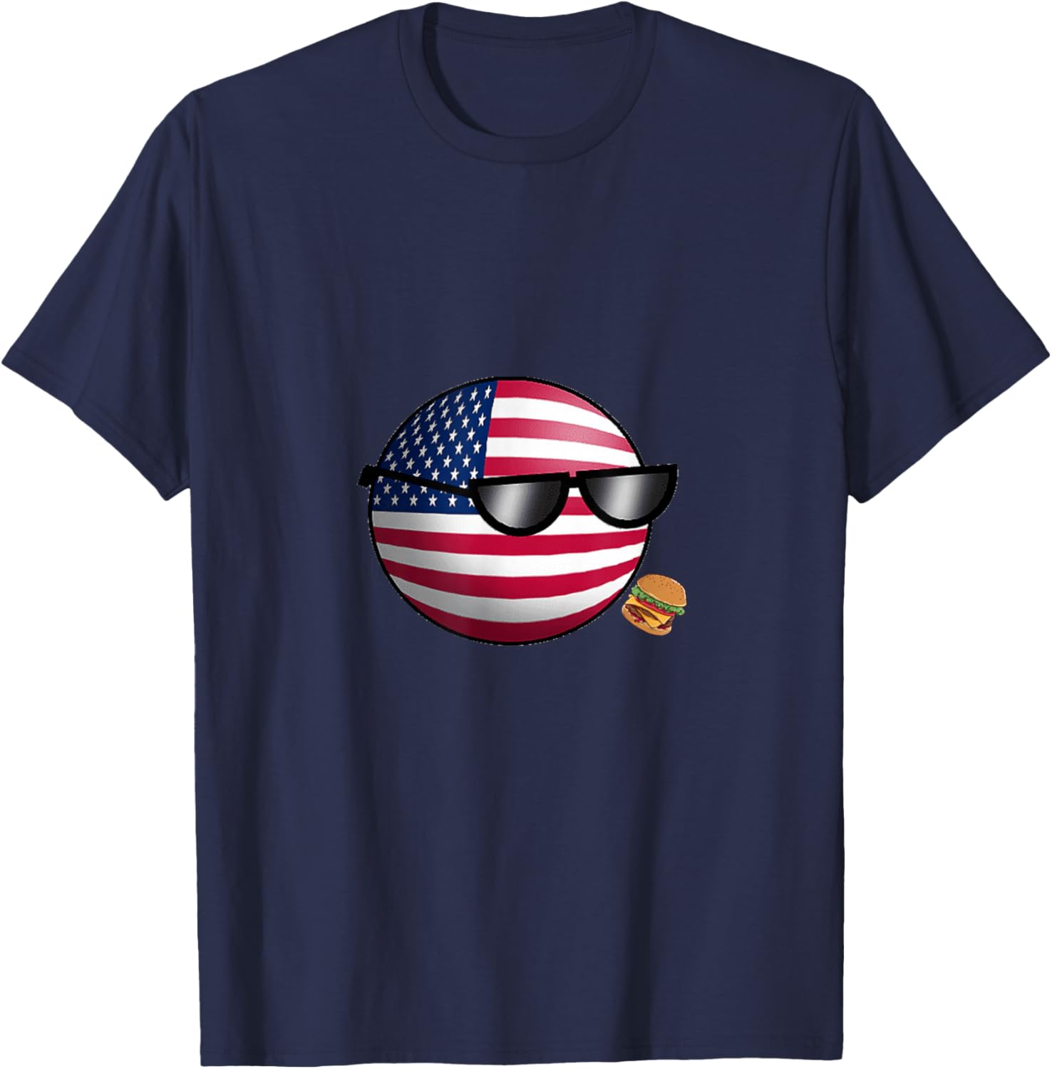 Countryballs USA United States T-Shirt - T-Shirt | Navy