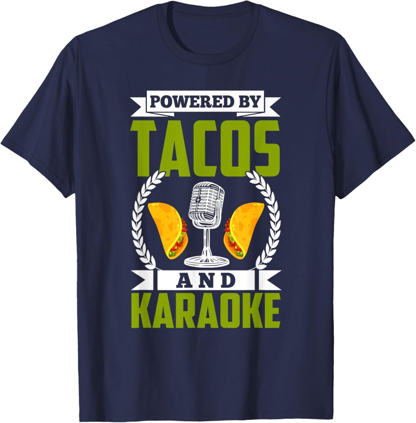 Karaoke Shirt Funny Taco Lover Karaoke Singer Karaoke Lover T-Shirt - T-Shirt | Navy