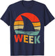 2025 Week Retro Shark Fin Lover Sea Ocean Animal Summer Trip Men Women Girls Kids T-Shirt - T-Shirt | Navy