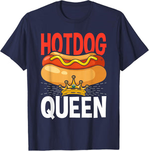 Hot Dog Hotdog Queen T-Shirt - T-Shirt | Navy