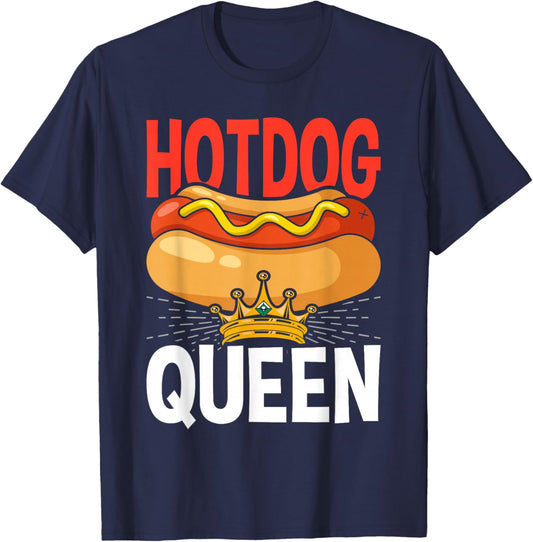 Hot Dog Hotdog Queen T-Shirt - T-Shirt | Navy