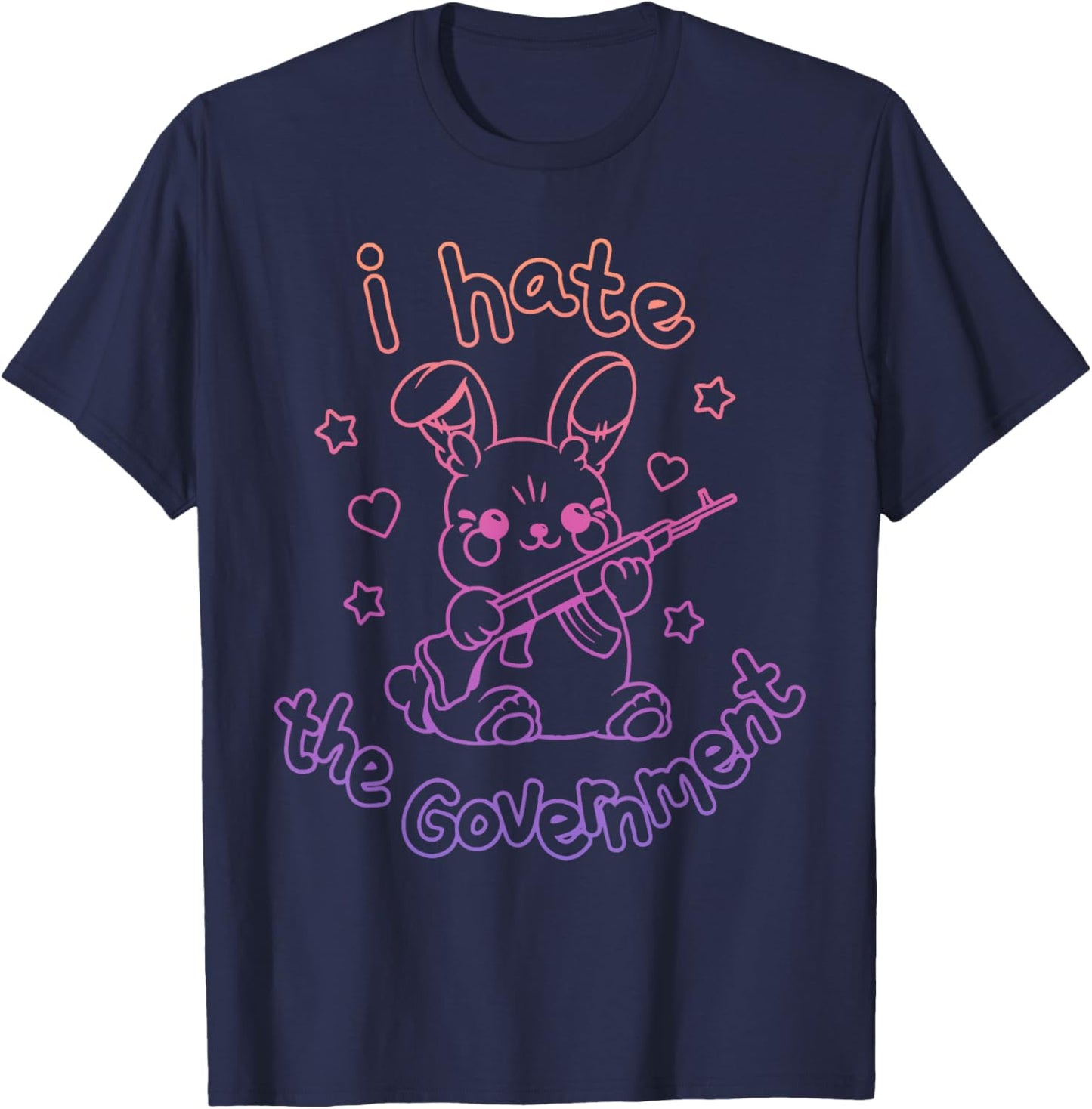 I Hate The Government T-Shirt - T-Shirt | Navy