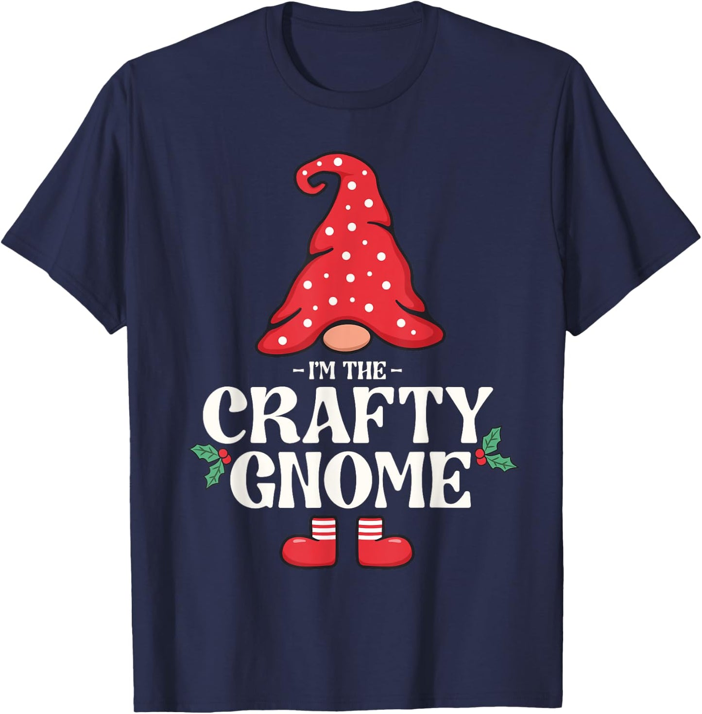 The Crafty Gnome Funny Family Matching Group Christmas T-Shirt - T-Shirt | Navy