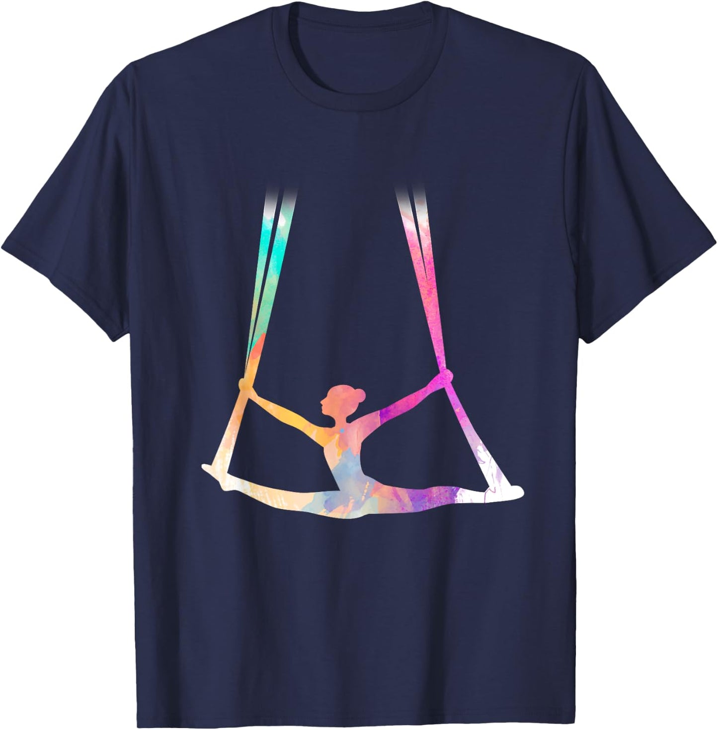 Aerial Silks Circus Yoga T-Shirt - T-Shirt | Navy