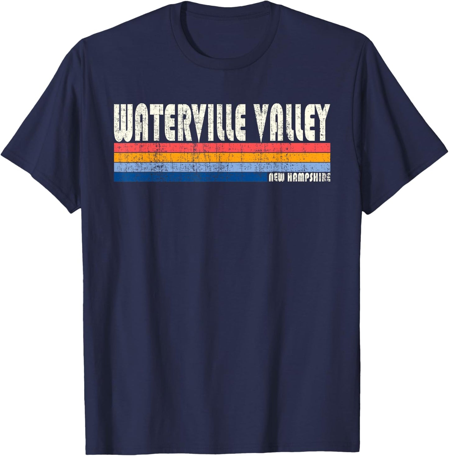 Vintage 70s 80s Style Waterville Valley NH T-Shirt - T-Shirt | Navy
