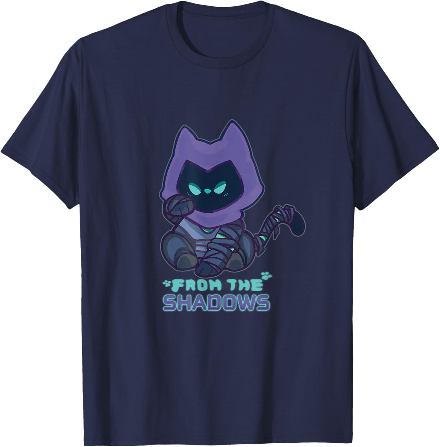 Chibi Omen Cat Valorant Gaming | Cute T-Shirt - T-Shirt | Navy