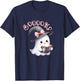 Boo Ghost Books Coquette Bow Halloween Women School Teacher T-Shirt - T-Shirt | Navy