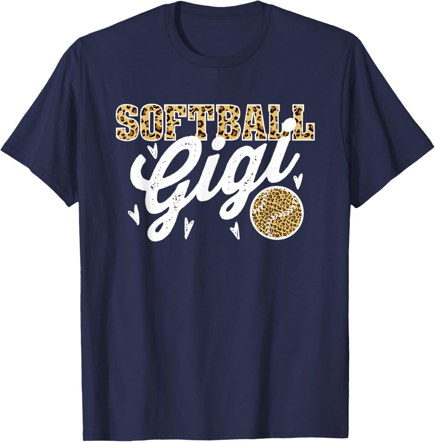 Softball Gigi Leopard Women for Grandma T-Shirt - T-Shirt | Navy