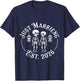 Just Married Skeleton Couple Est. 2026 T-Shirt - T-Shirt | Navy