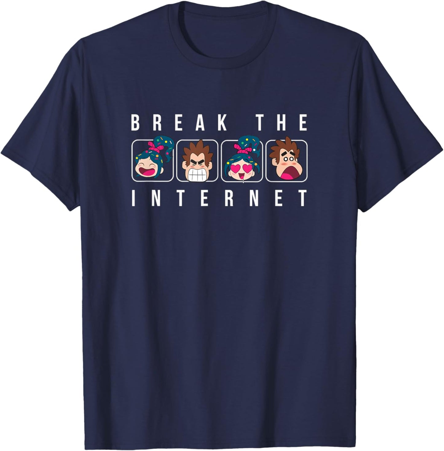 Disney Wreck-It Ralph Break The Internet Ralph & Vanellope T-Shirt - T-Shirt | Navy